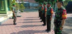 Rutinitas Apel Pagi dilaksanakan Koramil 0816/11 Tarik