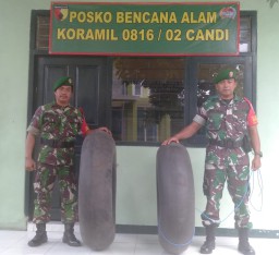 Koramil 0816/02 Candi Bentuk Posko Bencana Alam