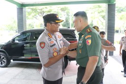 Dandim 0816 Sambut Kunjungan Kapolresta Sidoarjo di Kodim 0816