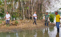 Danramil Tanggulangin dan Forpimka tinjau Kembali Lokasi pasca banjir
