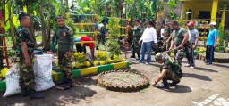 Peduli Terhadap Lingkungan, Koramil 02/Candi Ajak warga Kerja Bakti