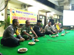 Babinsa Ramil Balongbendo hadiri Rakor Lomba Kampung Bebas Narkoba