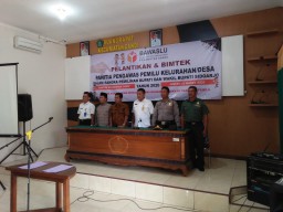 Babinsa ramil 02/Candi HadiriPelantikan Bimtek Panitia Pengawas pemilu