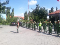 Pilkada Dan Pilkades Serentak, Danramil 02/Candi Beri Pelatihan Linmas