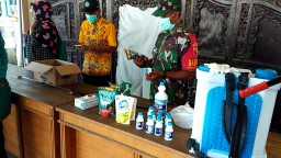 Anggota Ramil 6/Tanggulangin sosialisasi cegah Covid19