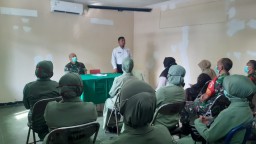 Koramil 0816/03 Buduran Terima sosialisasi covid19 dari puskesmas