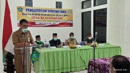 Danramil 0816/11 Tarik hadiri Pelantikan Pengambilan Sumpah BPD
