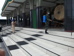 Penyemprotan Disinfektan Covid 19 di Desa Wangkal Krembung
