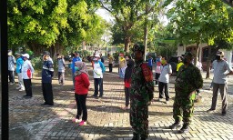 Danramil 07 Hadiri Apel Kesiapan Penyemprotan Disinfektan serentak