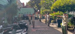 JAGA KEBUGARAN,KORAMIL 0816/01 KOTA SIDOARJO MELAKSANAKAN APEL PAGI
