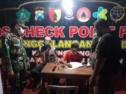 Tiga pilar kampung tangguh Ds Wadungasih Buduran pengecekan pos PSBB