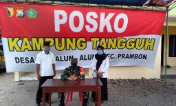 Babinsa Koramil 0816/12 Prambon maksimalkan Posko Kampung Tangguh