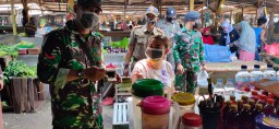 Koramil 0816/10 Balongbendo Sidak Penegakan Disiplin Wajib Masker