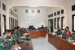 Dandim 0816/Sidoarjo Menerima Kunjungan Tim Puldata Pusterad