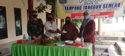 Babinsa hadir dalam pembukaan Mahasiswa KKN UNESA di Krian