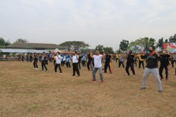 Forkopimda Sidoarjo Olahraga Bersama di Lapangan Kodim 0816