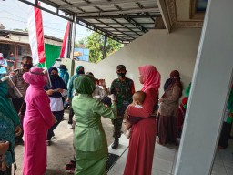 Koramil 0816/13 Wonoayu dan Polsek Gelar Operasi Protokol Kesehatan