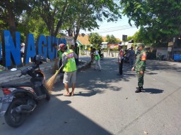 KORAMIL 15/SUKODONO BERSAMA FORKOPIMKA GELAR PENDISIPLINAN MASKER