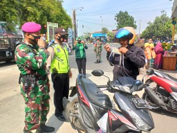 Cegah Virus Covid-19 Razia Masker oleh TNI/Polri, Satpol PP di Prambon
