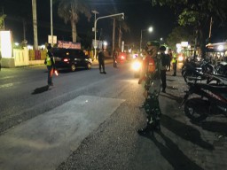 Koramil 0816/04 porong gelar ops yustisi pemakaian masker