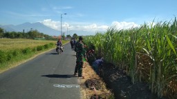 TMMD Kedungkembar bangun penyangga jalan penghubung antar Desa