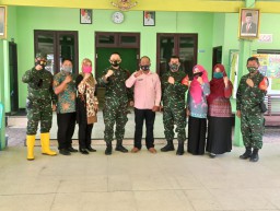 Danrem 084/Bhaskara Jaya Tinjau lokasi TMMD di Sidoarjo