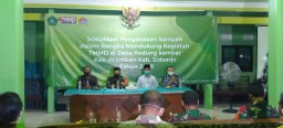 Sosialisasi pengelolaan sampah dalam rangka dukung TMMD ke 109