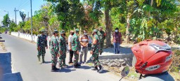 Danramil 0816/12 Prambon Dampingi Dansatgas Pantau Lokasi TMMD 109