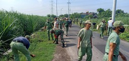 Babinsa Ramil 0816/07 Desa Wonomlati Laksanakan Karya Bhakti