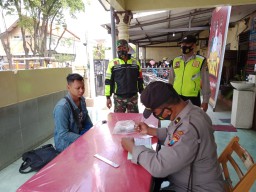 Penegakan hukum protokol kesehatan operasi yustisi PPKM di Krian