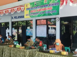 Danramil 0816/07 bersama Forkopimka Hadiri Sosialisasi PPKM Mikro