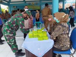 Danramil Jabon Hadiri Serah Terima Jabatan Kepala Kepala Desa