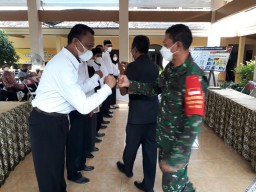 Kapten Inf Siswanto hadir pengambilan Sumpah Jabatan anggota BPD Desa