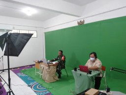 DANRAMIL 0816/16 WARU BERIKAN MATERI WASBANG SECARA VIRTUAL