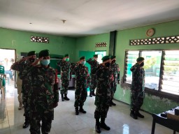 Peringatan HUT RI Ke 76 yang sederhana di Koramil 08 Jabon