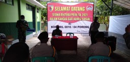 Koramil 0816/04 Porong kedatangan tamu siswa Diktukba Polri 2021