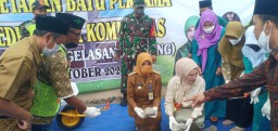 Babinsa Desa Ploso Hadiri Pelaksanaan Pembangunan BLK Komunitas