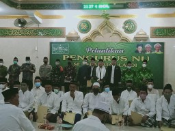 Babinsa 02 Candi hadiri pelantikan pengurus NU dari 12 Desa Candi