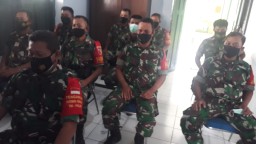 Koramil 0816/05 Tulangan laksanakan Vicon tentang varian baru Omicron