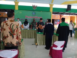 Danramil 0816/05 Tulangan menghadiri Pelantikan Pj.Kades Kepunten
