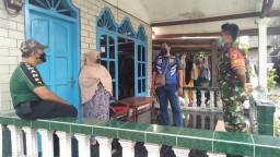 Babinsa Ramil 16/Waru kawal tracing warga kontak erat pasien Covid-19