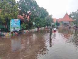 Babinsa Desa Kupang Jabon terus pantau wilayah terdampak banjir