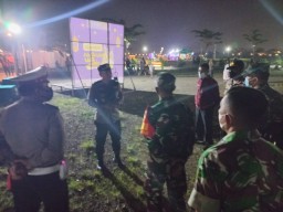 Sinergitas TNI-POLRI Di Wilayah Tanggulangin Dalam Rangka PAM Hiburan