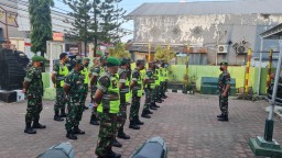 Komandan Koramil 0816/05 Kapten Inf Moh. Said Gelar Apel Persiapan Pengamanan Pilkades