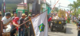 Babinsa Koramil 0816/06 Tanggulangin Boro Sertu Catur Lakukan Pengamanan Giat Karnaval