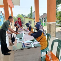 Babinsa Koramil 0816/13 lakukan pendampingan Posyandu