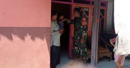 Babinsa Koramil 0816/06 Desa Penatarsewu Pantau Anak Stanting Diwilayah Binaan