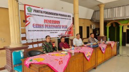 Sertu Rudiyanto Babinsa Koramil 05/Tulangan Hadiri Rapat Penetapan Bakal Calon Perangkat Desa