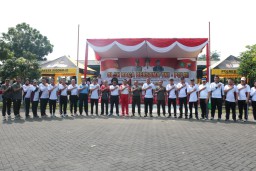 Sambut Hari Bhayangkara 2023, TNI-Polri Olahraga Bersama di Kodim 0816/Sidoarjo