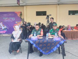 Babinsa Koramil 0816/01 Sidoarjo menjadi juri LKBB antar sekolah SMP /MTs sederajat di SMK YPM 8 Sidoarjo